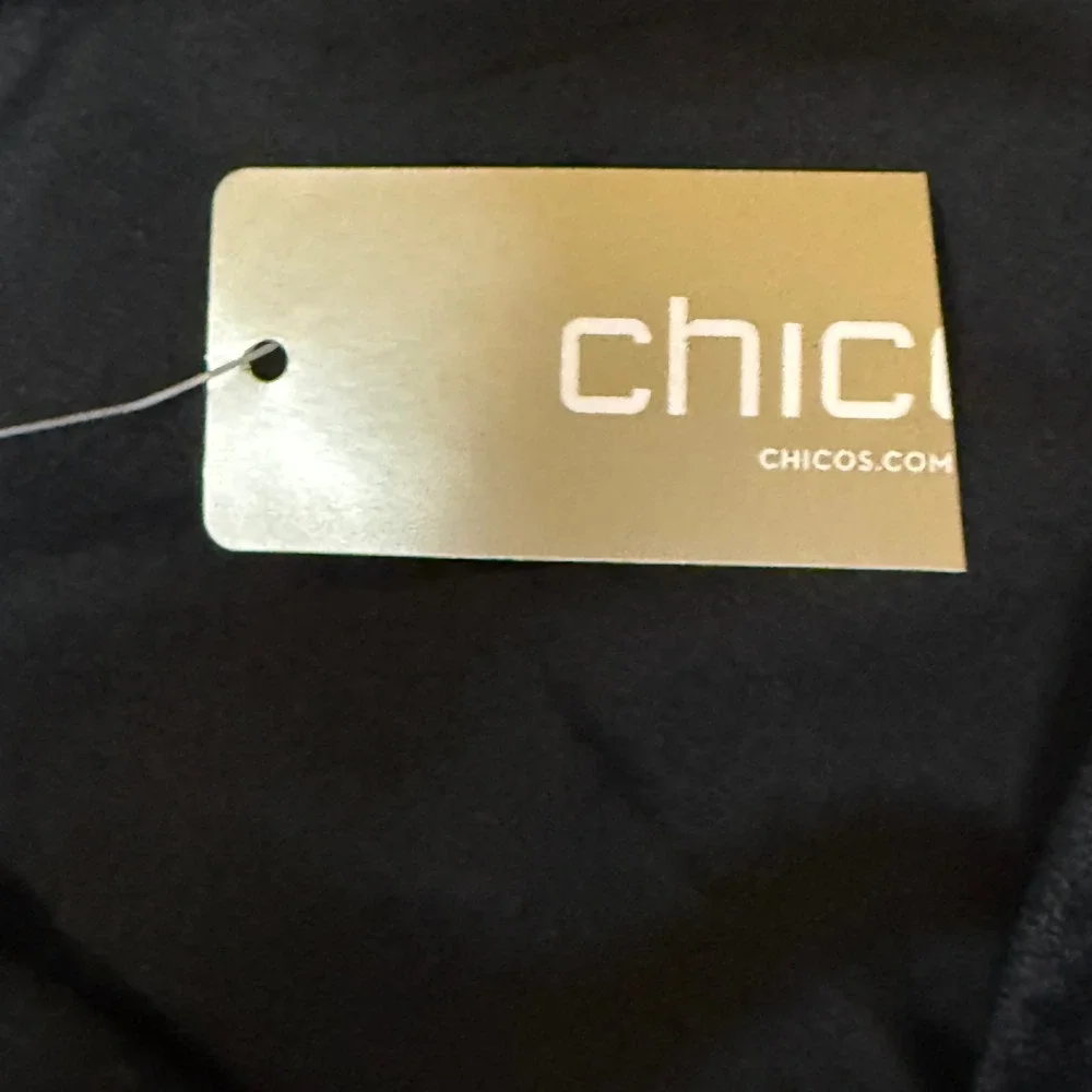 Chicos Blazer 3 Womens 16 Black Velvet Velour‎ Double Breasted Gold Button NWT